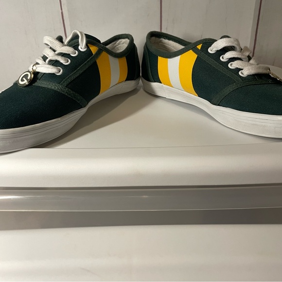Green Bay Packers Shoes Bradford Exchange Womens Size 8 NFL Licensed Sneakers - Picture 6 of 12